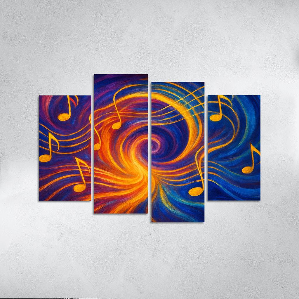 Chromatic Symphony Of Thought custom paintings frame