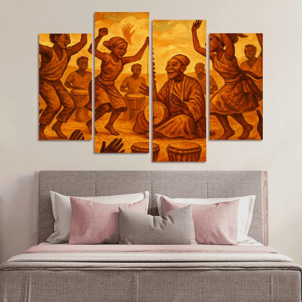 Griot Drum Story modern paintings frame
