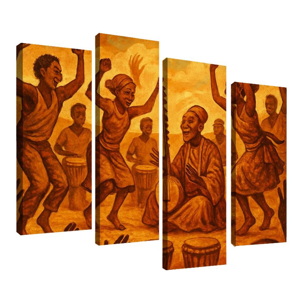 Griot Drum Story modern paintings frame