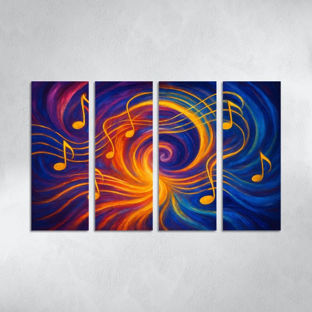 Chromatic Symphony Of Thought custom paintings frame