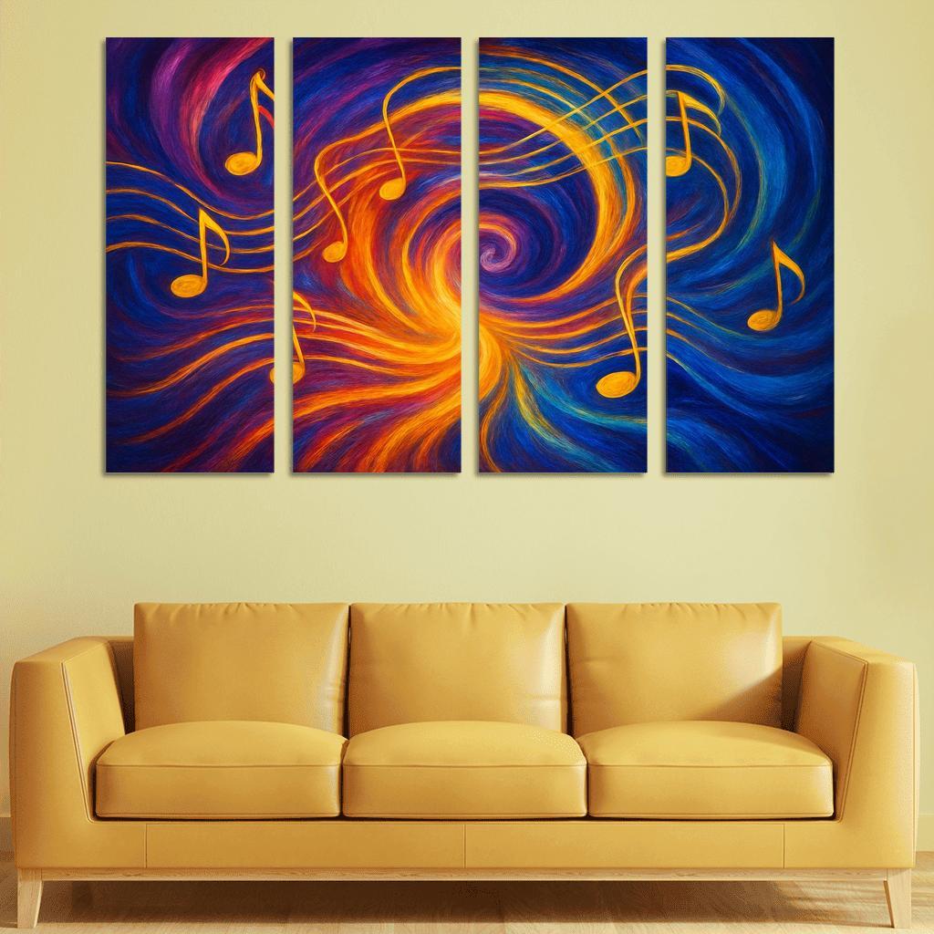 Chromatic Symphony Of Thought custom paintings frame