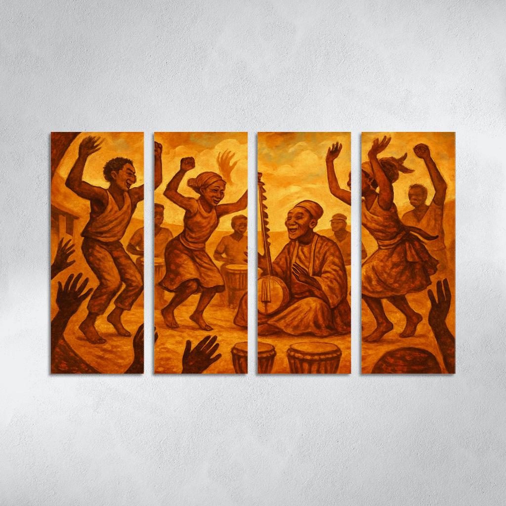 Griot Drum Story modern paintings frame