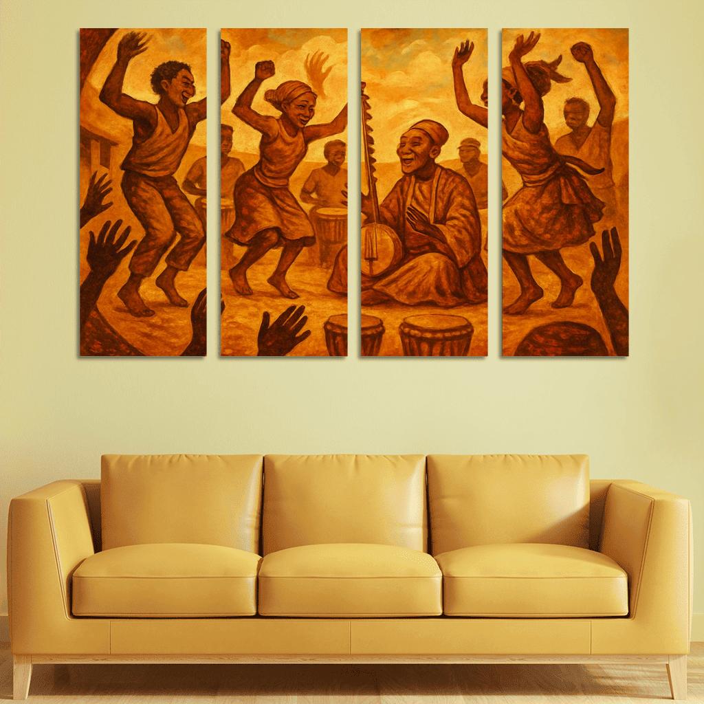 Griot Drum Story modern paintings frame