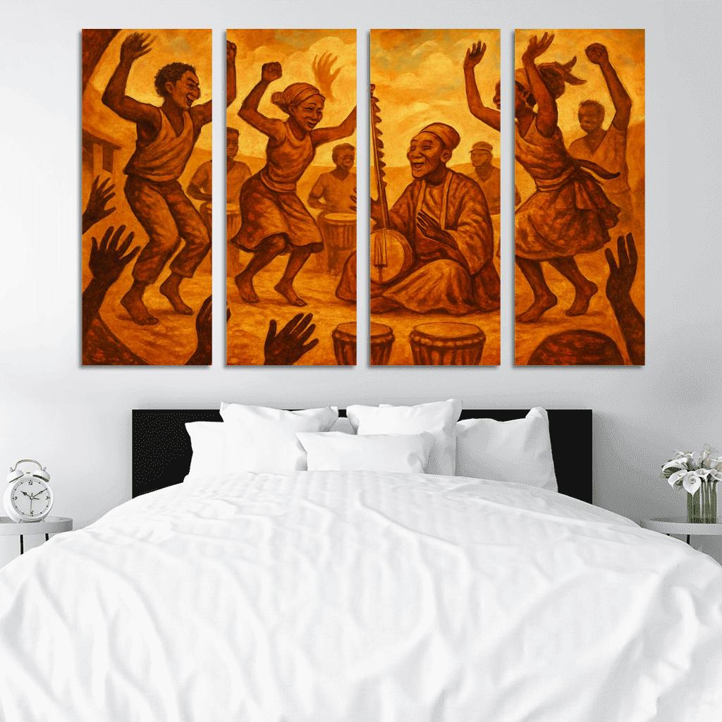 Griot Drum Story modern paintings frame