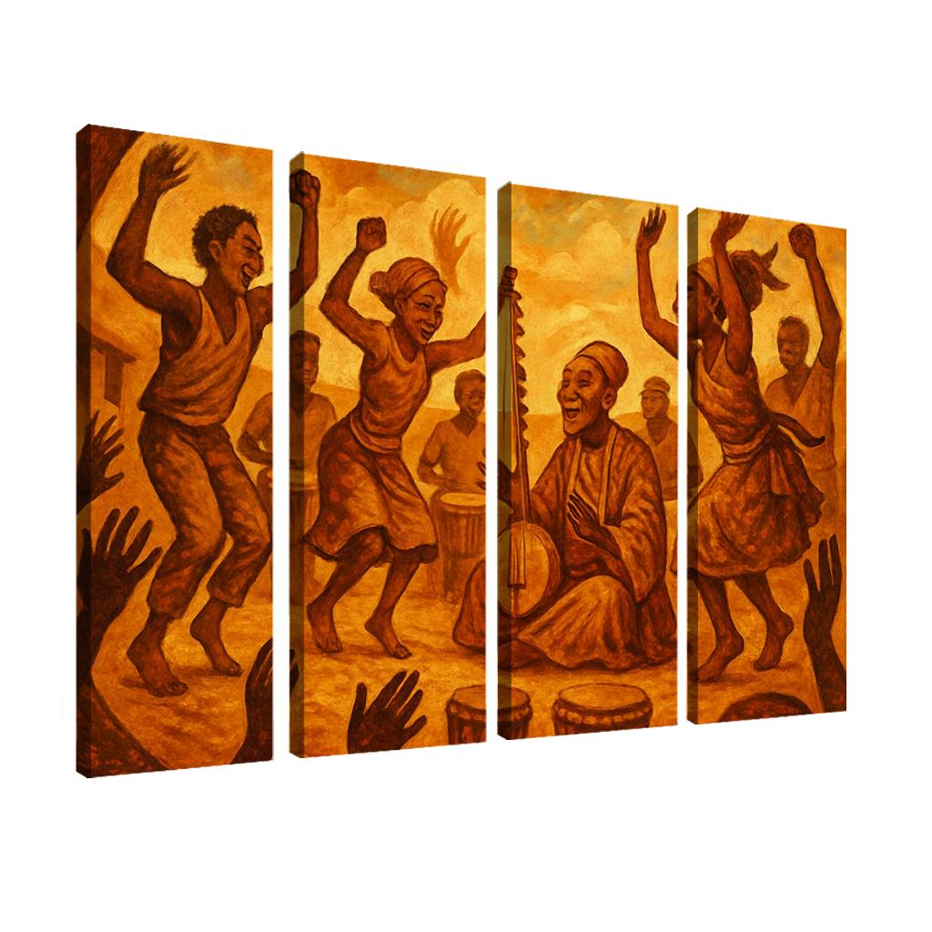 Griot Drum Story modern paintings frame