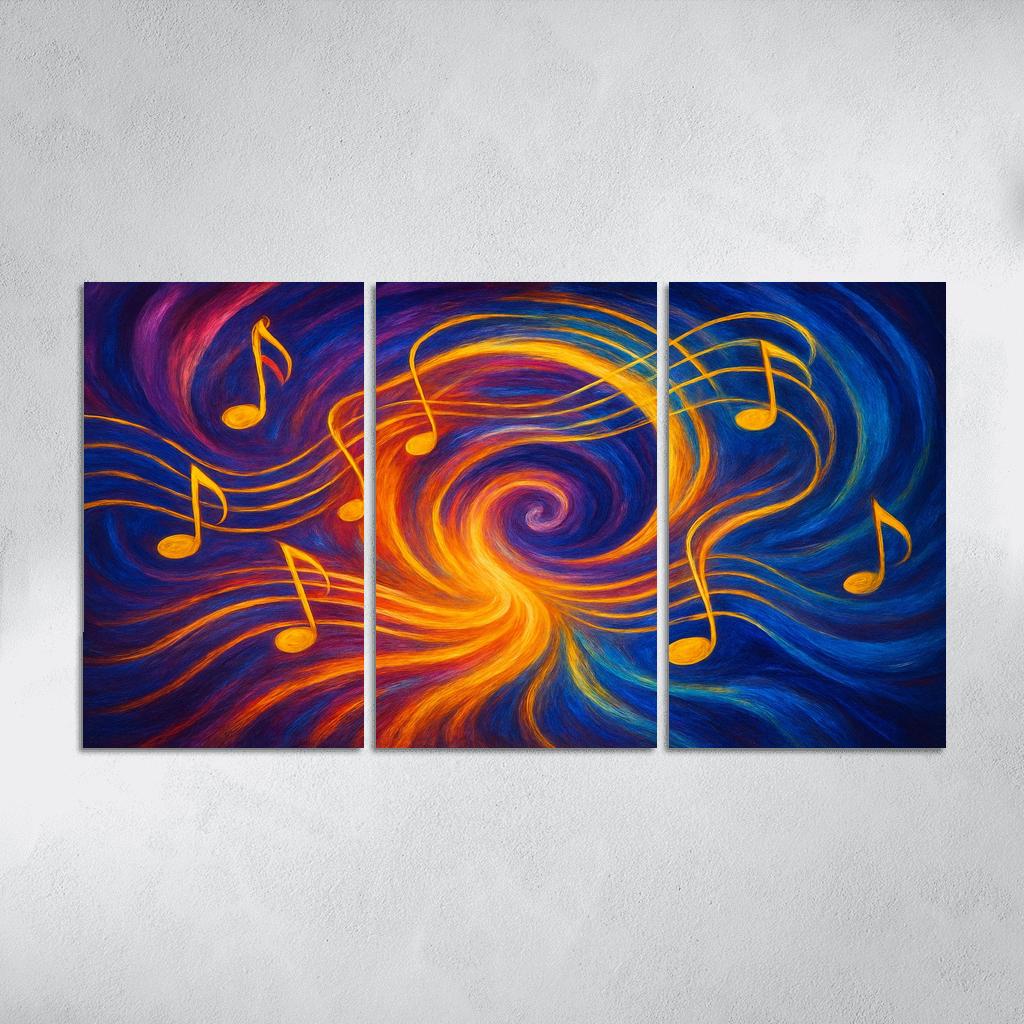 Chromatic Symphony Of Thought custom paintings frame