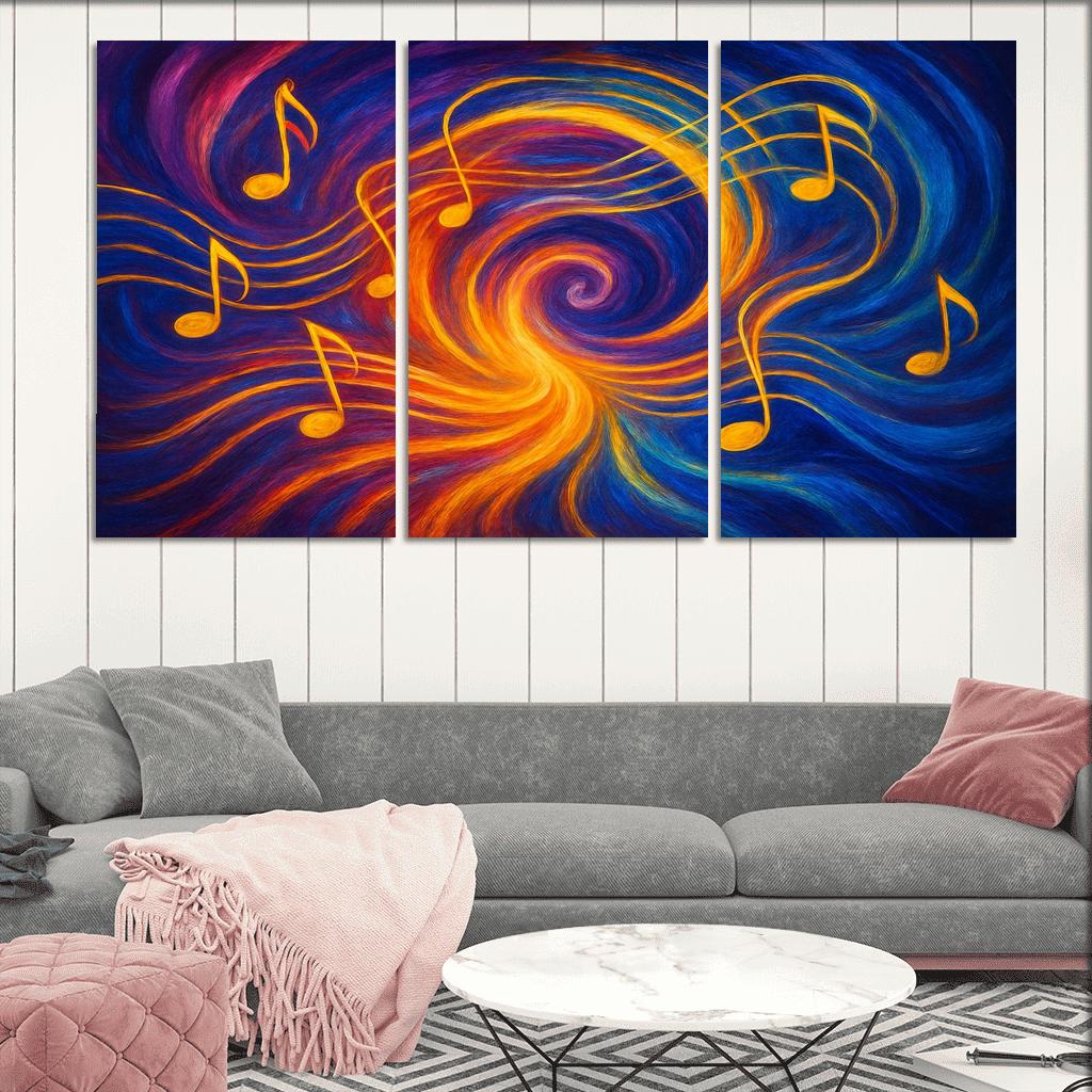 Chromatic Symphony Of Thought custom paintings frame