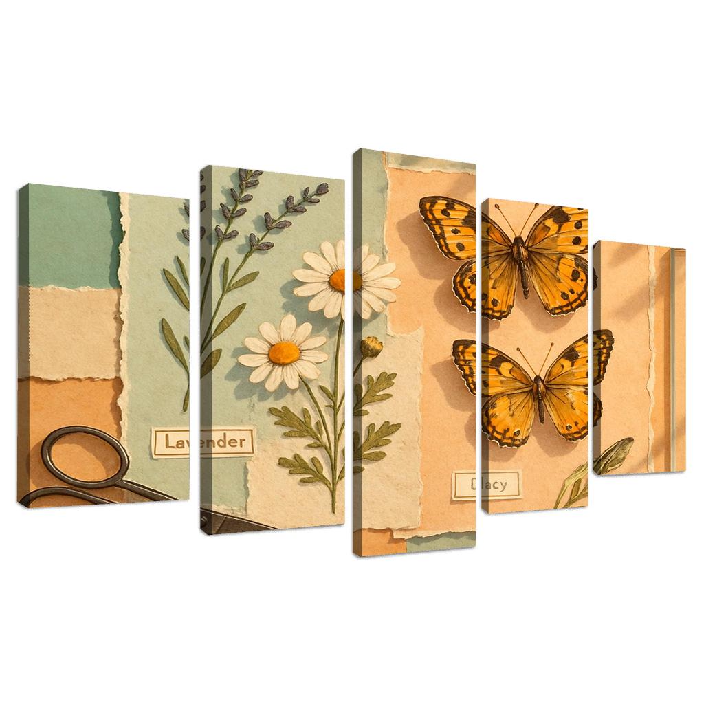 Butterfly Herbarium Collage premium artwork frames