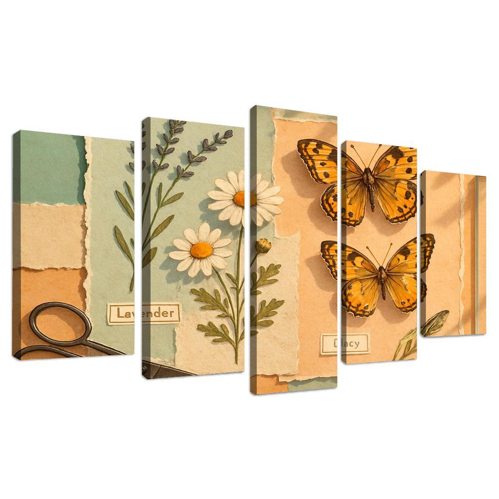 Butterfly Herbarium Collage premium artwork frames