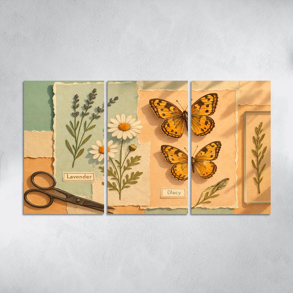 Butterfly Herbarium Collage premium artwork frames