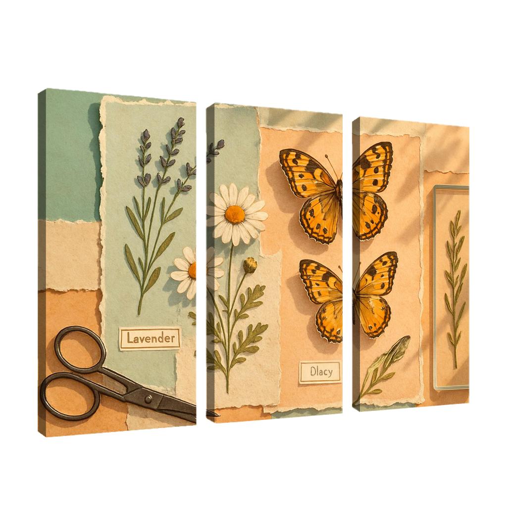 Butterfly Herbarium Collage premium artwork frames