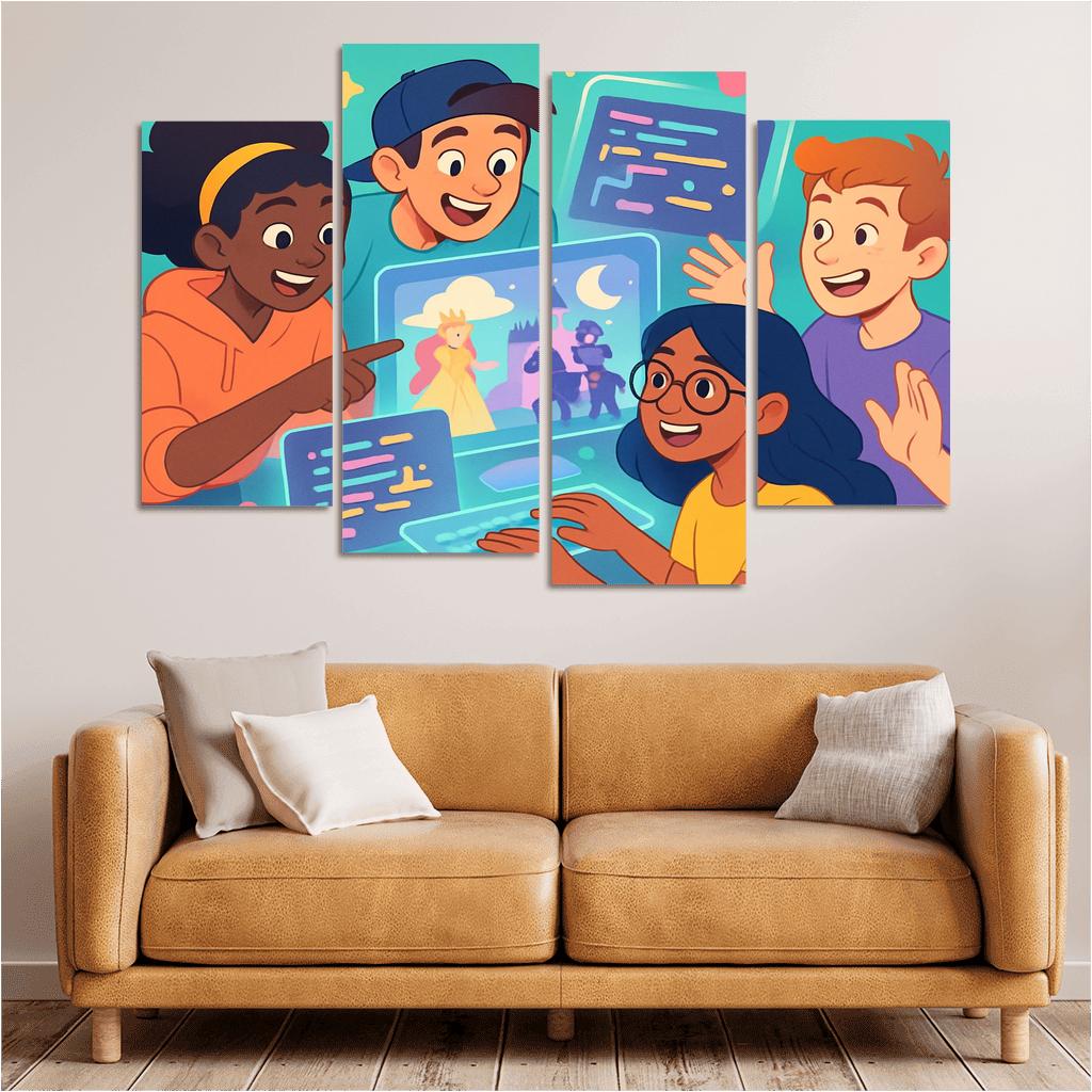 Creative Coding For Digital Storytelling oil paintings frame