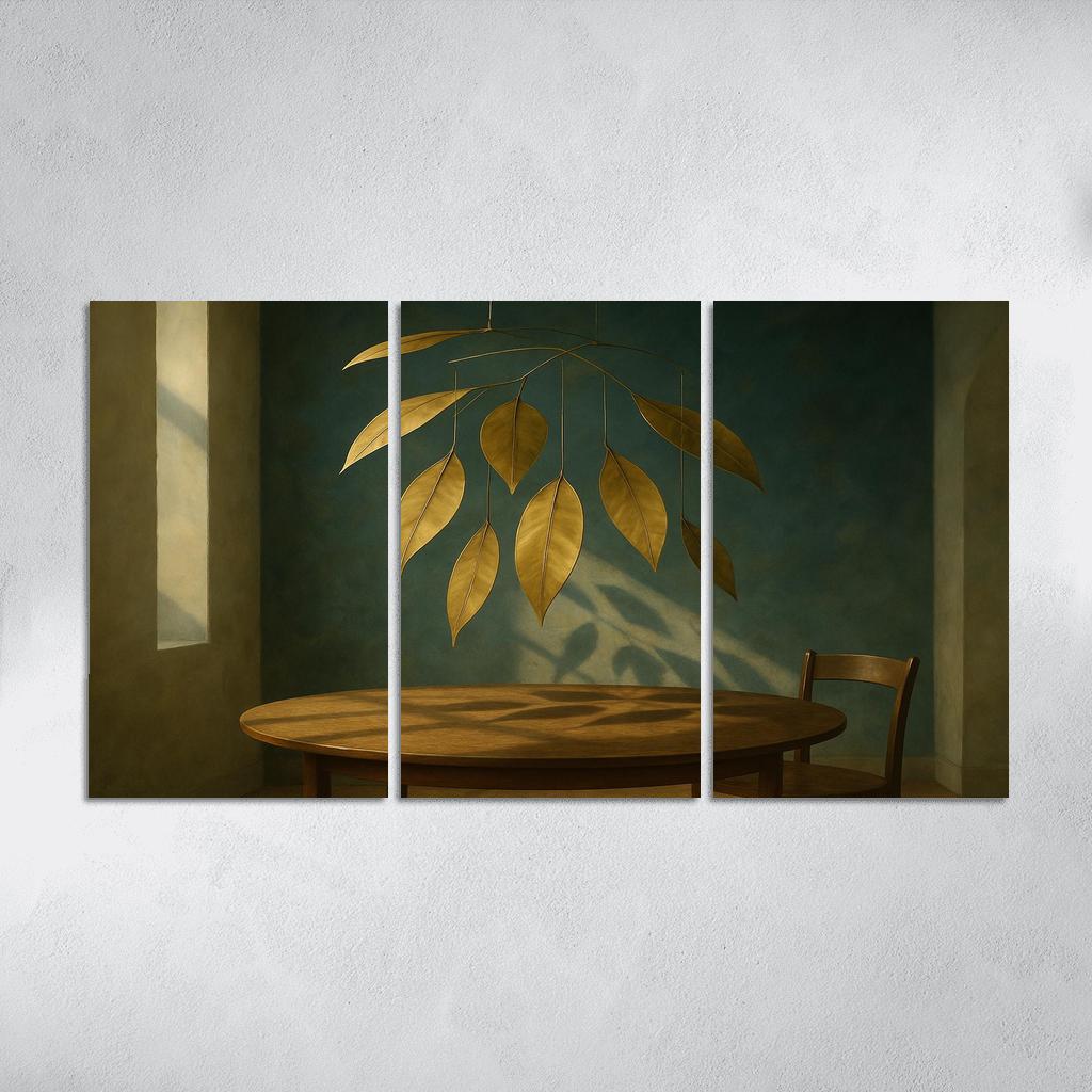 Kinetic Brass Leaf Mobile decor