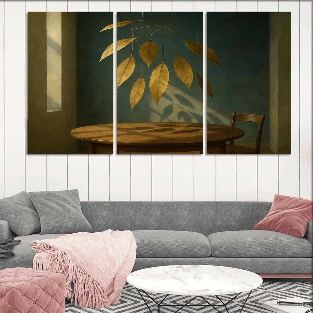 Kinetic Brass Leaf Mobile decor
