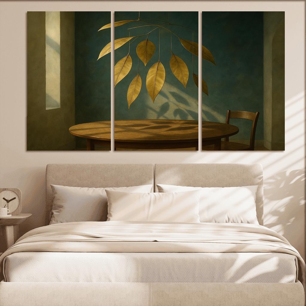Kinetic Brass Leaf Mobile decor