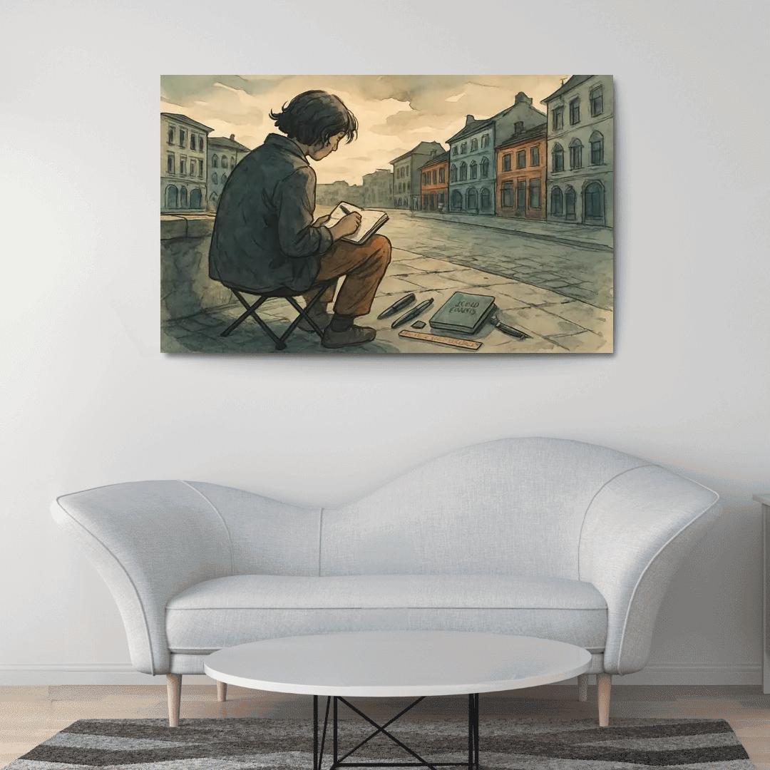Architectural Sketchwalks framed paintings
