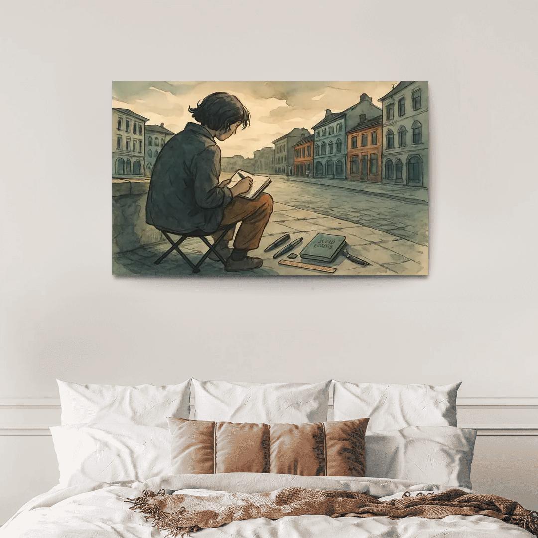 Architectural Sketchwalks framed paintings