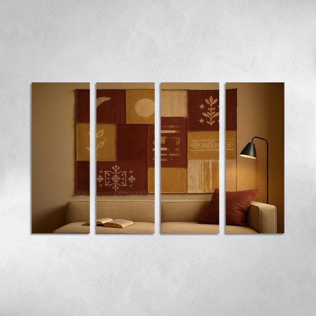 Layered Textile Wall Mural wall art