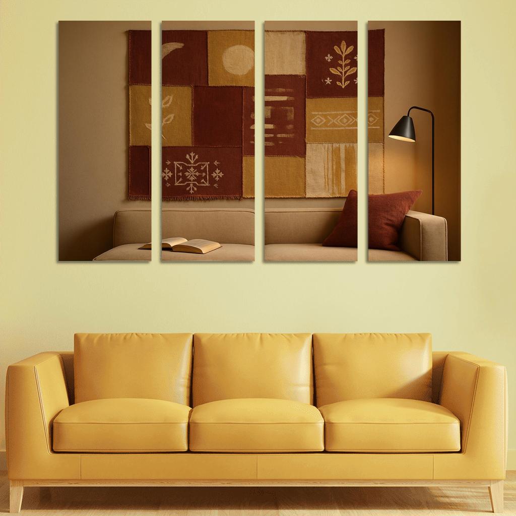 Layered Textile Wall Mural wall art