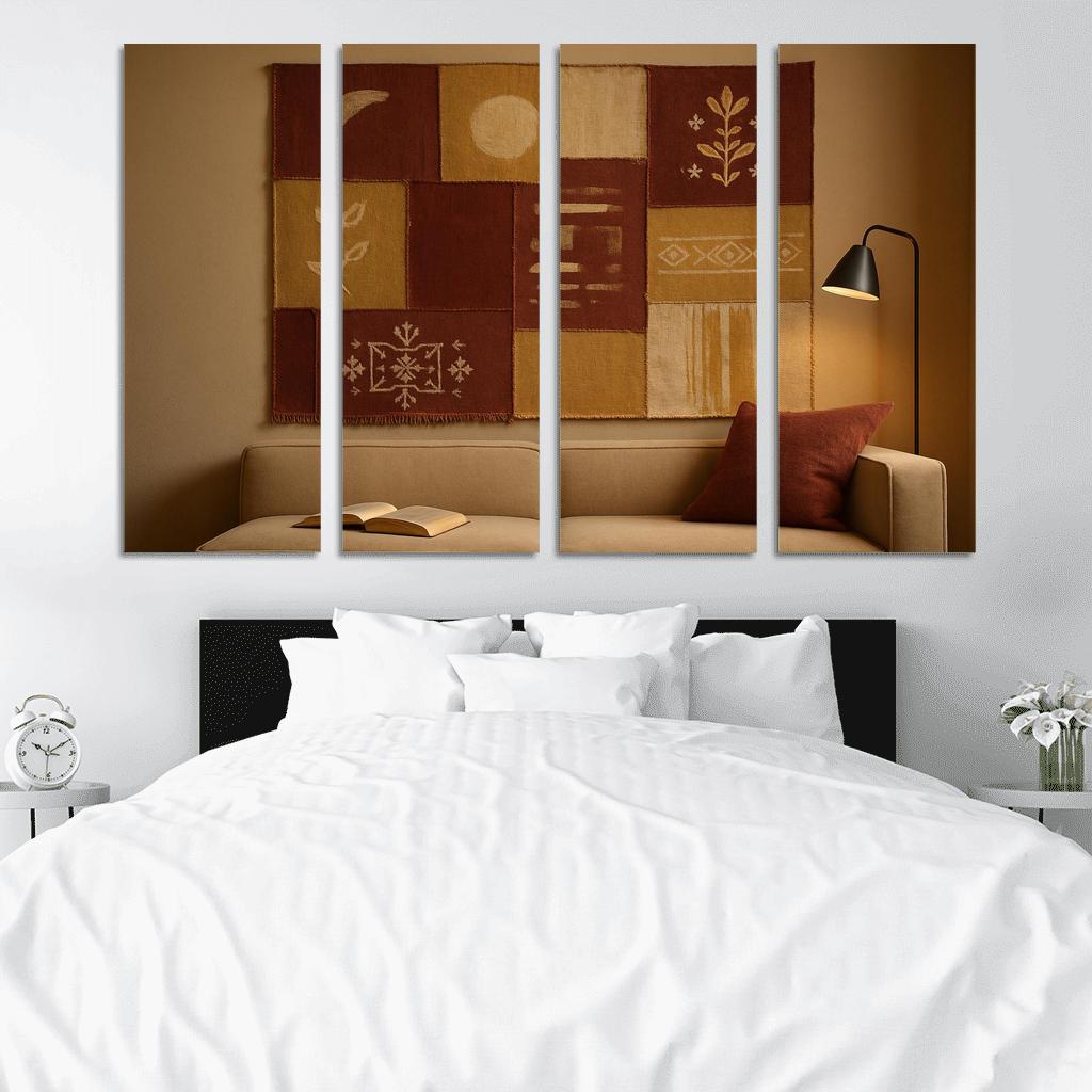 Layered Textile Wall Mural wall art