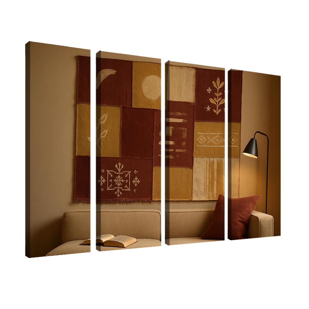 Layered Textile Wall Mural wall art
