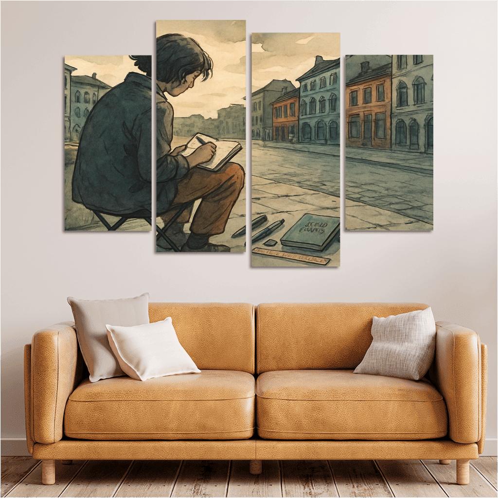 Architectural Sketchwalks framed paintings