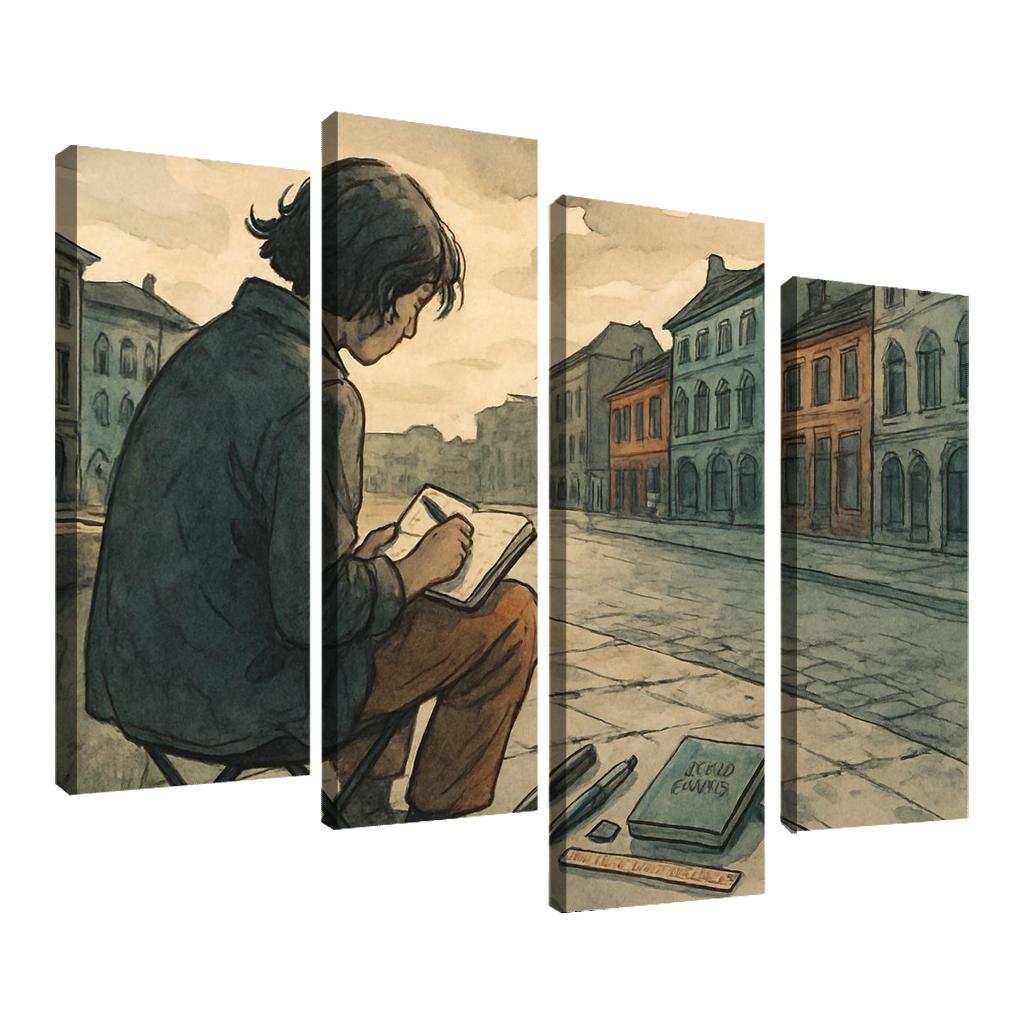 Architectural Sketchwalks framed paintings