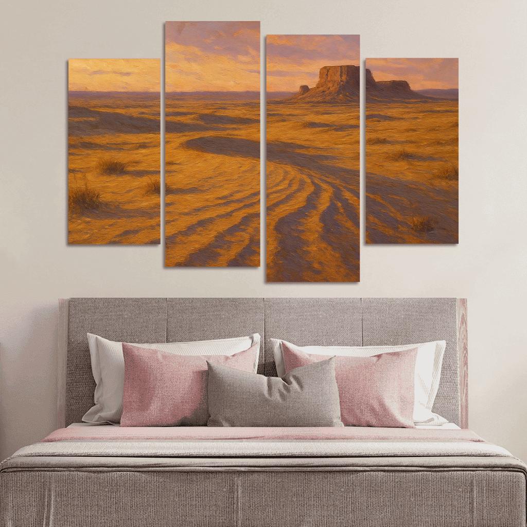 Amber Dunes Of The Silent Steppe multi-panel paintings