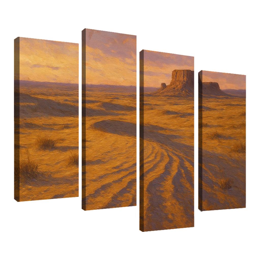 Amber Dunes Of The Silent Steppe multi-panel paintings