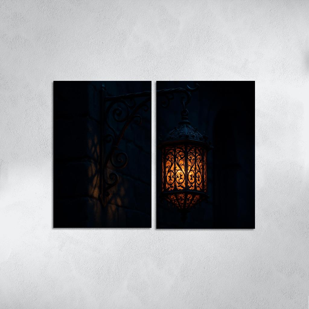 The Enigmatic Iron Lantern multi-panel paintings