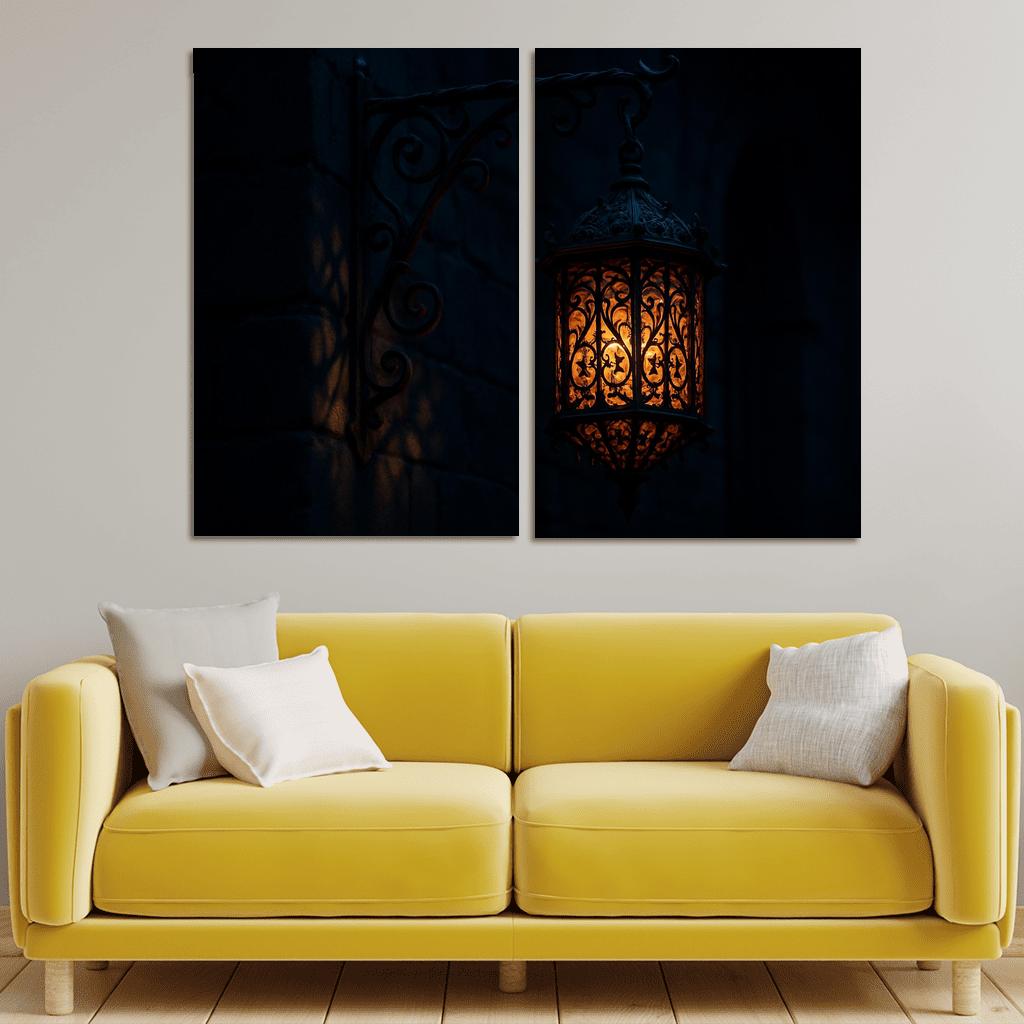 The Enigmatic Iron Lantern multi-panel paintings