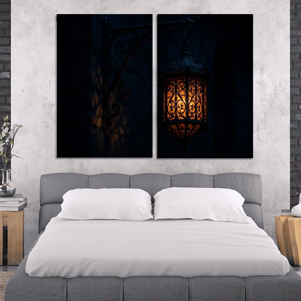The Enigmatic Iron Lantern multi-panel paintings