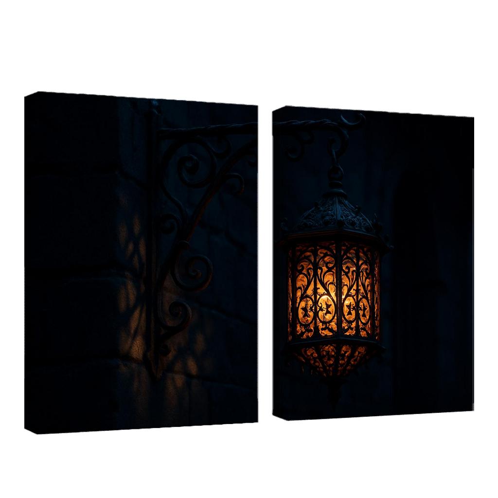 The Enigmatic Iron Lantern multi-panel paintings