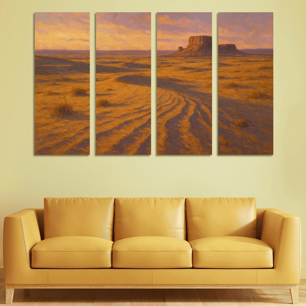 Amber Dunes Of The Silent Steppe multi-panel paintings