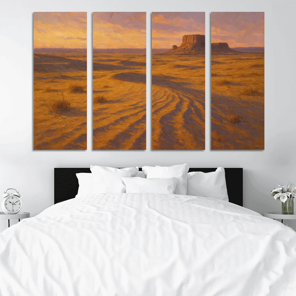 Amber Dunes Of The Silent Steppe multi-panel paintings