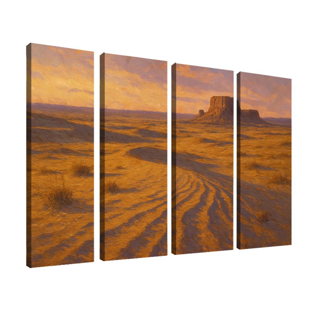 Amber Dunes Of The Silent Steppe multi-panel paintings