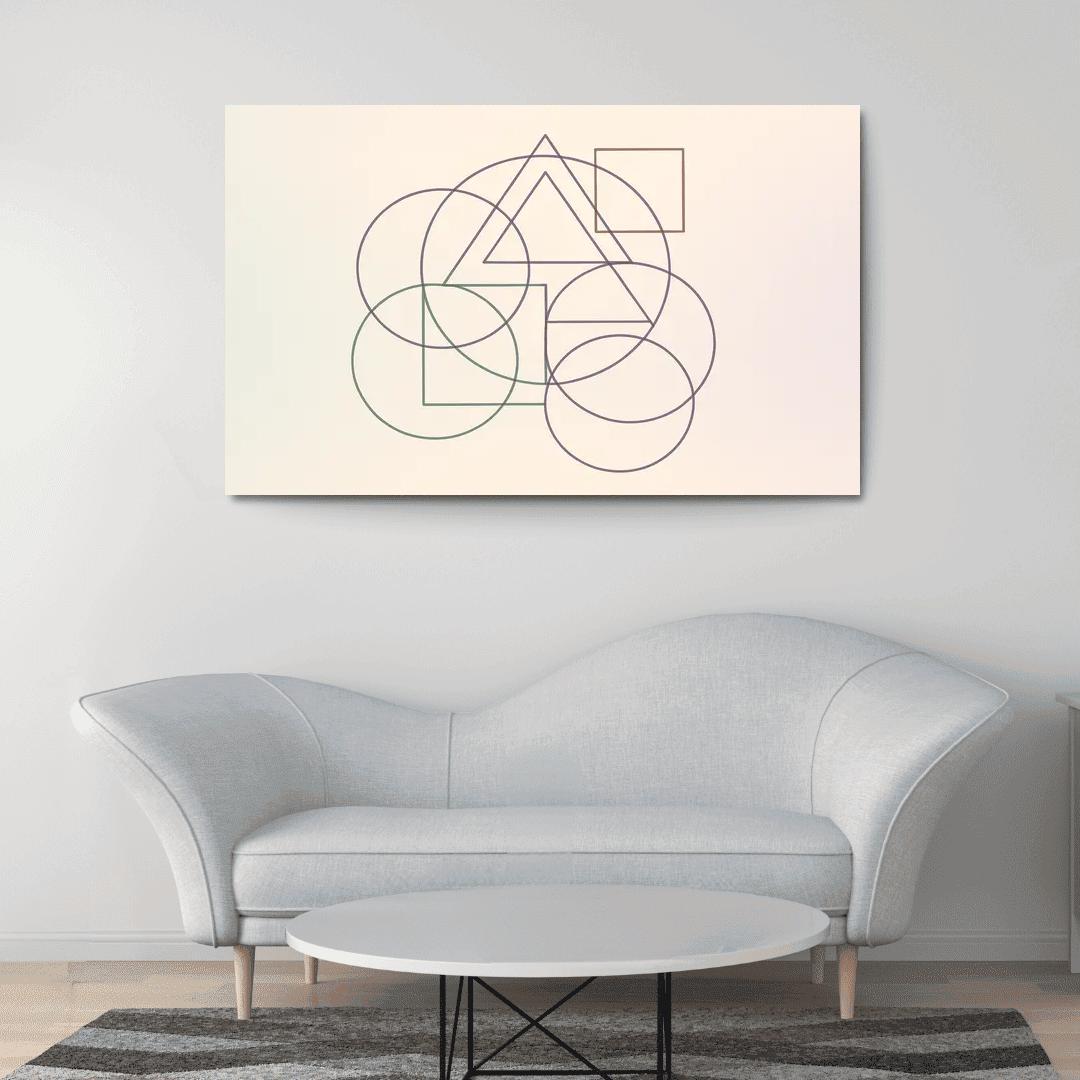 Whispers Of Geometry canvas paintings frame