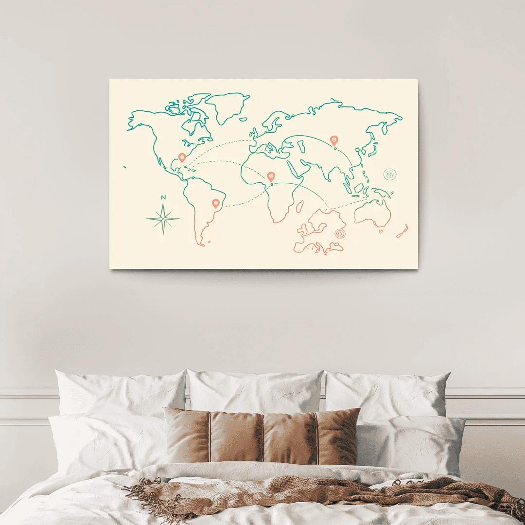 Meridian Drift canvas paintings frame