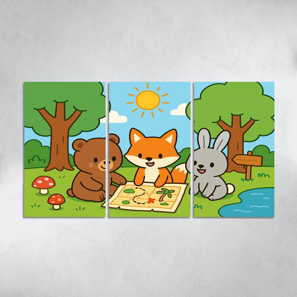 Forest Map Explorers wall decor