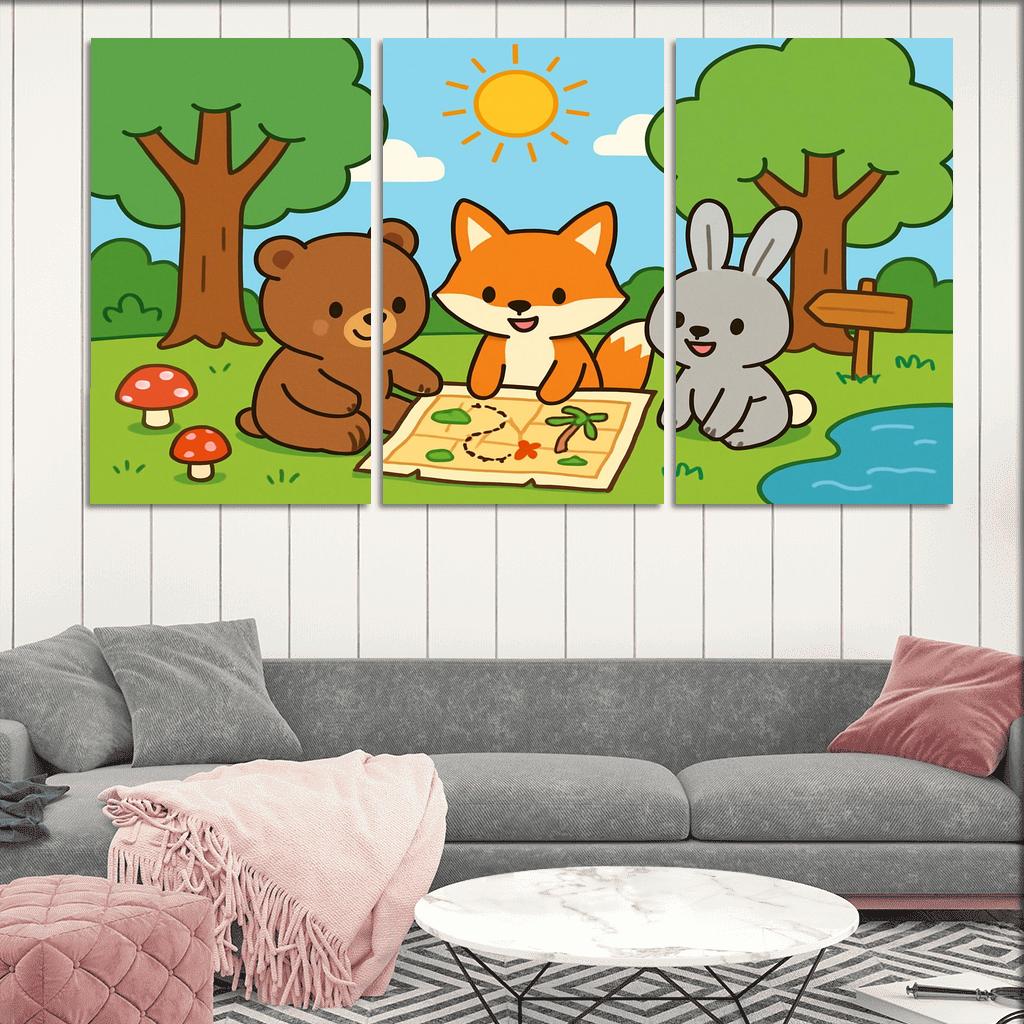 Forest Map Explorers wall decor