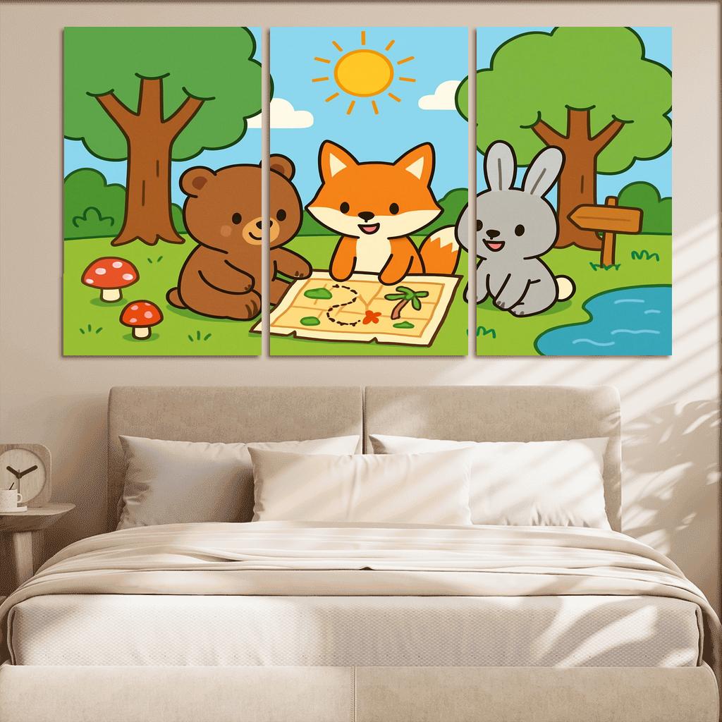 Forest Map Explorers wall decor