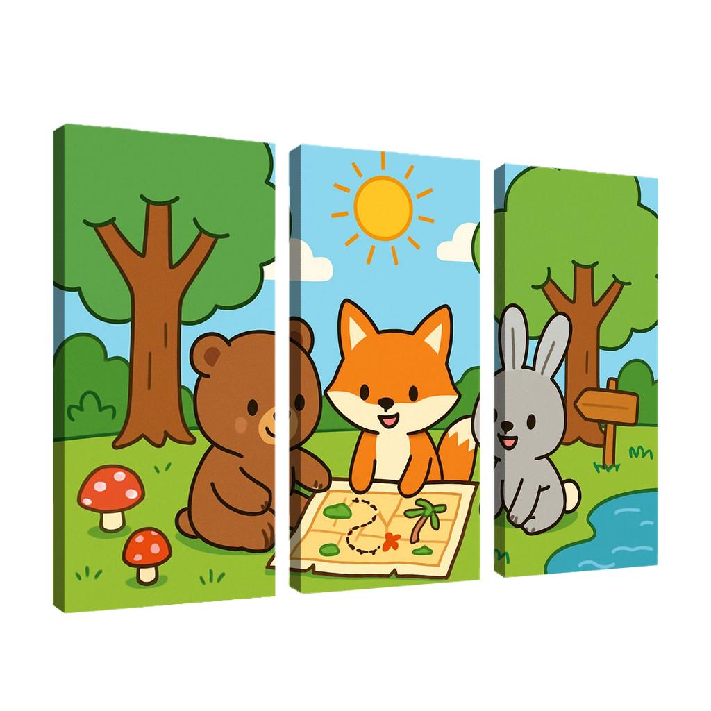 Forest Map Explorers wall decor