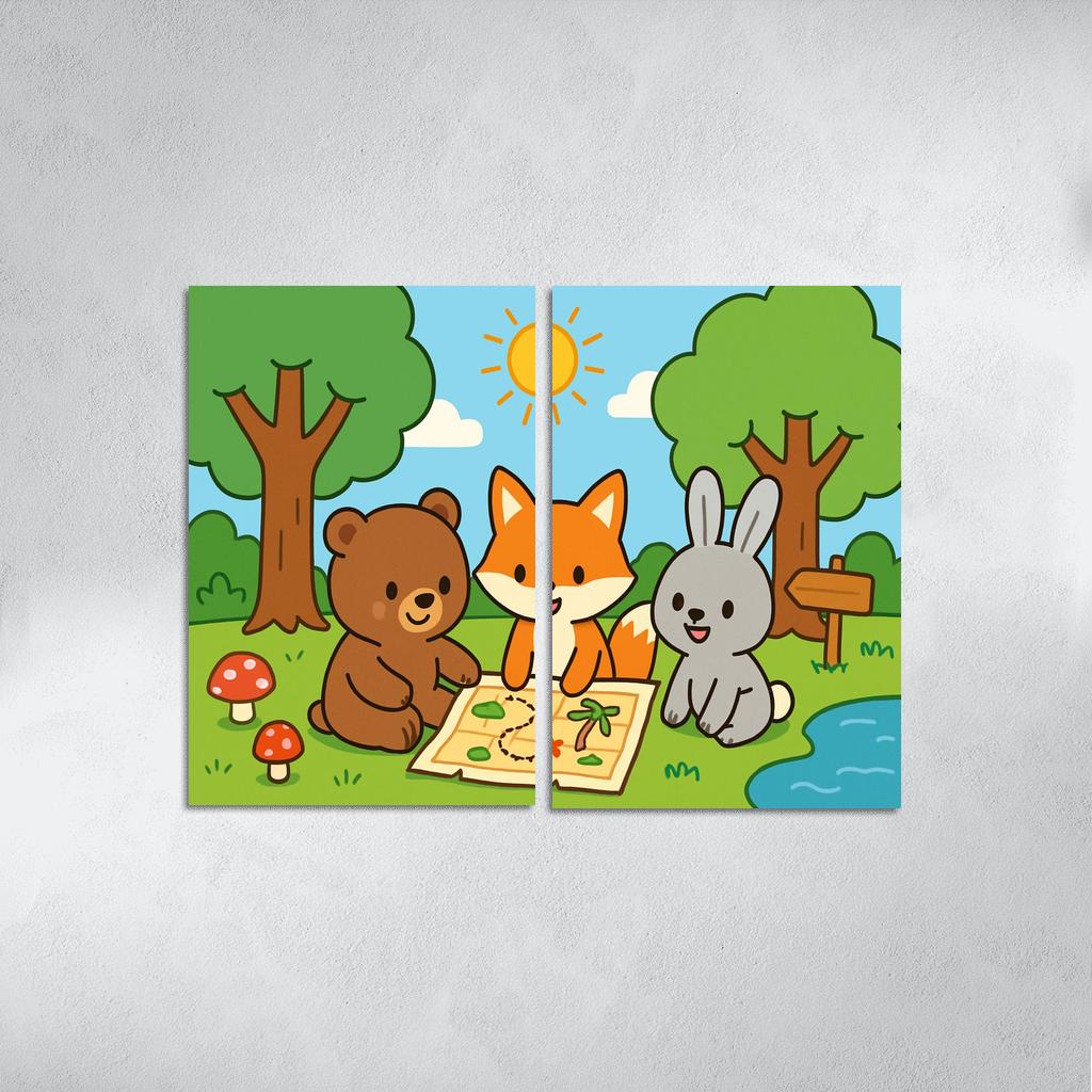 Forest Map Explorers wall decor