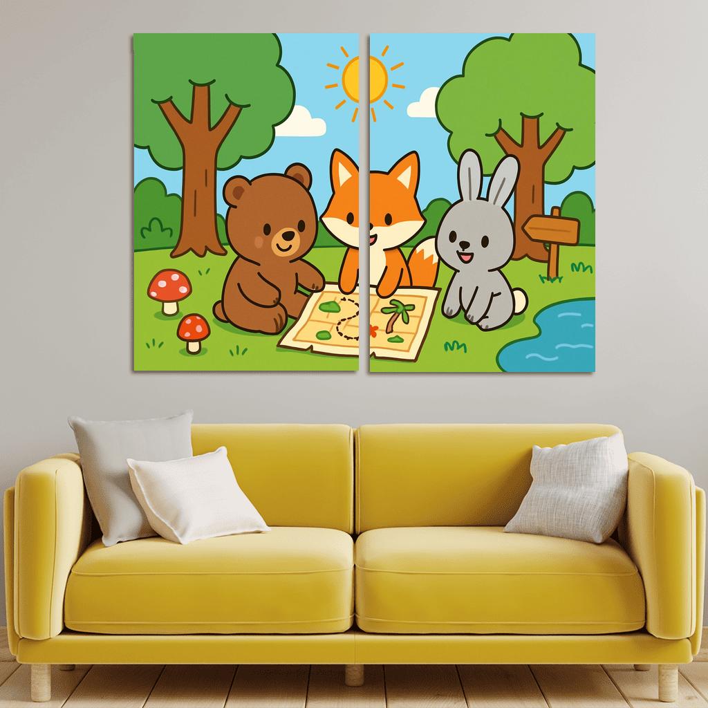 Forest Map Explorers wall decor