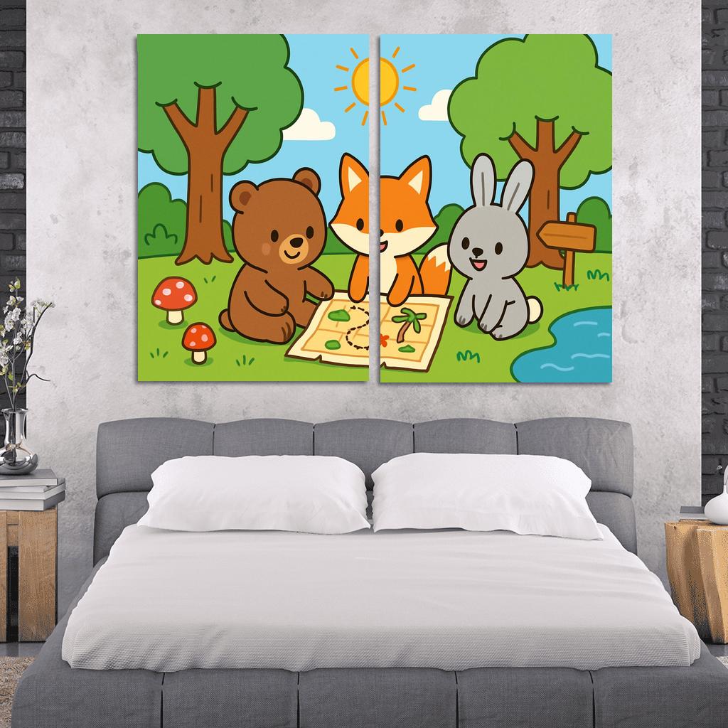 Forest Map Explorers wall decor