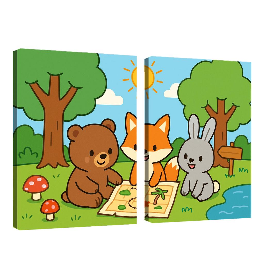 Forest Map Explorers wall decor