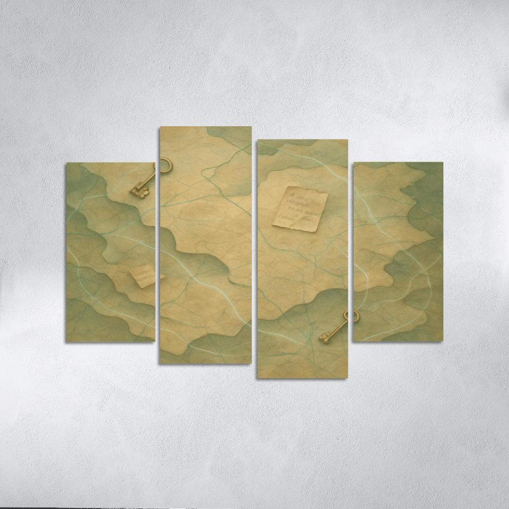 Inner Cartography Of Memory multi-panel paintings