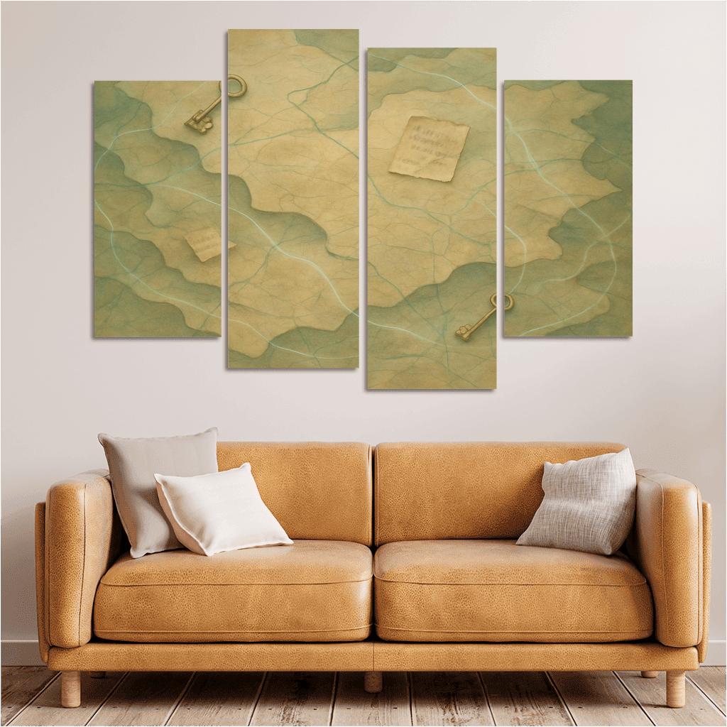 Inner Cartography Of Memory multi-panel paintings