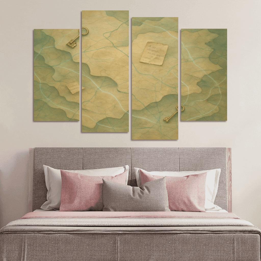 Inner Cartography Of Memory multi-panel paintings