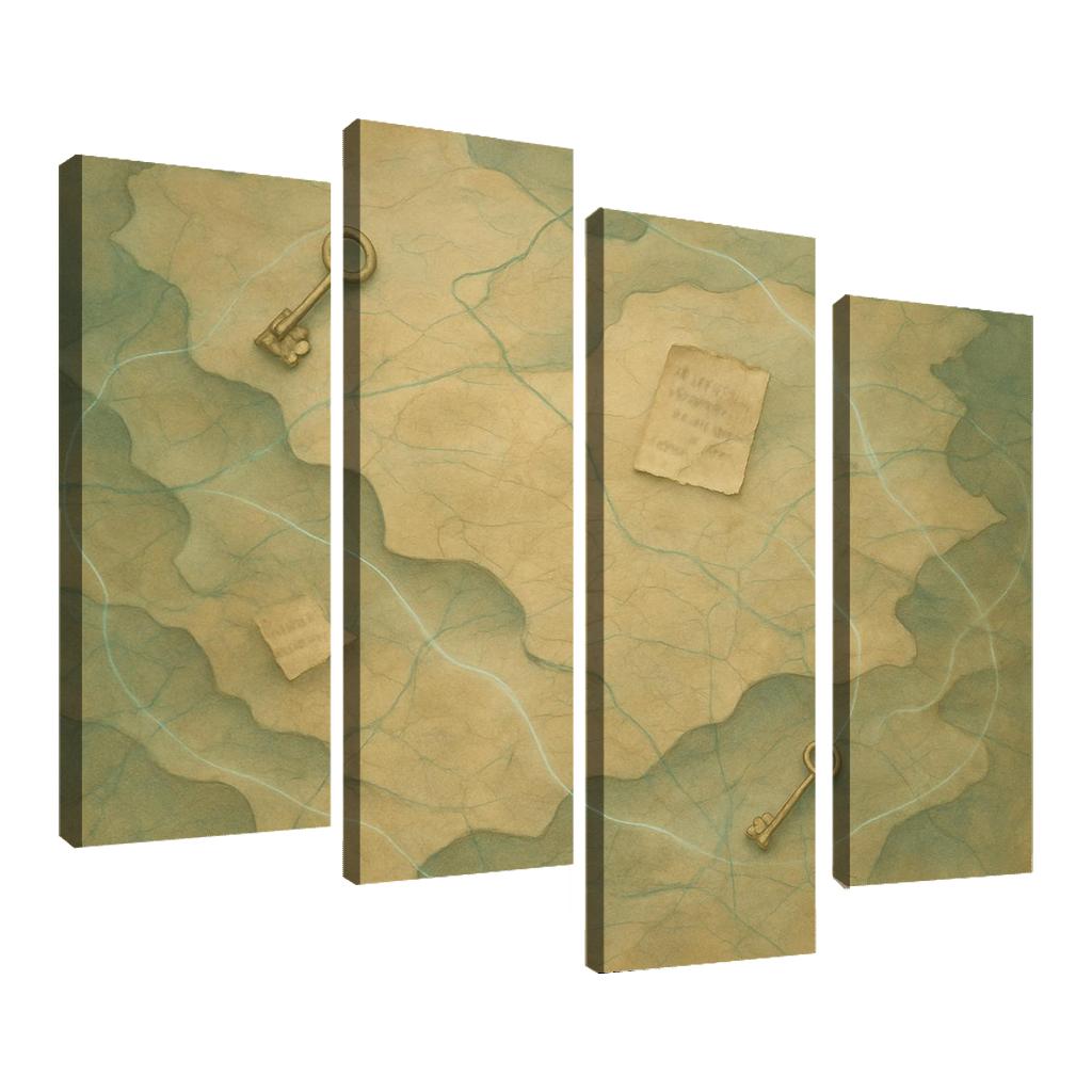 Inner Cartography Of Memory multi-panel paintings